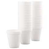 Conex Hot/cold Foam Drinking Cups, 10oz, Squat, White, 40/bag, 25 Bags/carton