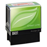 Green Line Message Stamp, Received, 1 1/2 X 9/16, Red