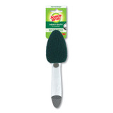 Heavy-duty Soap-dispensing Dishwand, 2 1/2" X 9 1/2", Yellow/green, 4/carton