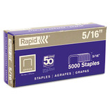 High Capacity Staples, 0.31" Leg, 0.5" Crown, Steel, 5,000/box