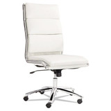 Alera Neratoli High-back Slim Profile Chair, Supports Up To 275 Lbs, White Seat/white Back, Chrome Base