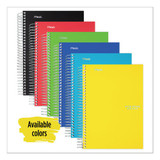 Wirebound Notebook, 2 Subjects, College Rule, Assorted Color Covers, 9.5 X 6.5, 100 Sheets