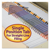 Reinforced Top Tab Colored File Folders, Straight Tab, Letter Size, White, 100/box