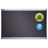 Prestige Bulletin Board, Diamond Mesh Fabric, 36 X 24, Gray/aluminum Frame