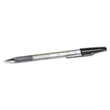 Better Stick Ballpoint Pen, Medium 1mm, Black Ink, Smoke Barrel, Dozen