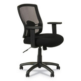 Alera Etros Series Mesh Mid-back Chair, Supports Up To 275 Lbs, Black Seat/black Back, Black Base