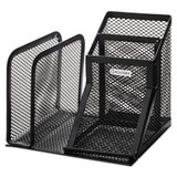 Wire Mesh Desk Organizer With Pencil Storage, 5 3/4 X 5 1/8 X 5 1/8, Black