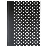 Casebound Hardcover Notebook, Wide/legal Rule, Black/white Dots, 10.25 X 7.68, 150 Sheets