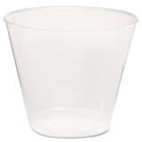 Comet Plastic Tumbler, 5 Oz., Clear, Squat, 50/pack