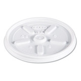 Plastic Lids For Foam Cups, Bowls And Containers, Vented, Fits 6-14 Oz, White, 1,000/carton