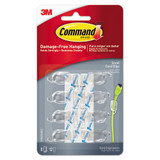 Cord Clip, Flat; With Adhesive, 0.75"w, Clear, 4/pack