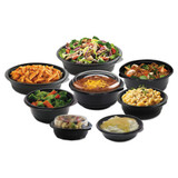 Microraves Incredi-bowl Base, 12 Oz, 5.75" Dia X 2.02"h, Black, 250/carton