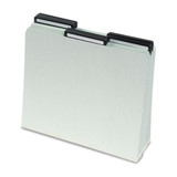 Recycled Heavy Pressboard File Folders With Insertable Metal Tabs, 1/3-cut Tabs, Letter Size, Gray-green, 25/box