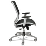 Boda Series Mesh High-back Work Chair, Supports Up To 250 Lbs., Black Seat/black Back, Titanium Base