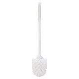Toilet Bowl Brush, 14 1/2", White, Plastic, 24/carton