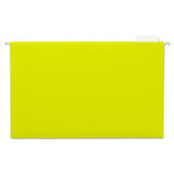 Deluxe Bright Color Hanging File Folders, Legal Size, 1/5-cut Tab, Yellow, 25/box