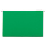 Deluxe Bright Color Hanging File Folders, Legal Size, 1/5-cut Tab, Bright Green, 25/box