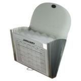 Expanding Files, 1.63" Expansion, 13 Sections, Letter Size, Smoke