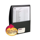 Organized Up Poly Stackit Folders, Letter, 1" Capacity, Black, 5/pack