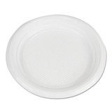 Hi-impact Plastic Dinnerware, Plate, 6" Diameter, White, 1000/carton