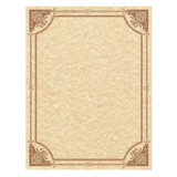 Parchment Certificates, Vintage, 8 1/2 X 11, Copper W/ Copper Border, 50/pack