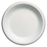 Elite Laminated Foam Plates, 10 1/4" Dia, White, Round, 125/pack, 4 Pack/carton