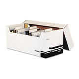 Corrugated Media File, Holds 125 Diskettes/35 Standard Cases, White/black