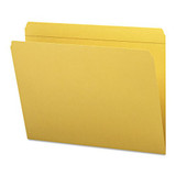 Reinforced Top Tab Colored File Folders, Straight Tab, Letter Size, Goldenrod, 100/box