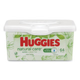 Natural Care Baby Wipes, Unscented, White, 64/tub, 4 Tub/carton