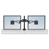 Desk-mount Dual Monitor Arm, Supports 24 Pounds, Black