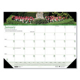 Recycled Gardens Of The World Photo Monthly Desk Pad Calendar, 22 X 17, 2021