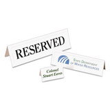 Medium Embossed Tent Cards, White, 2 1/2 X 8.5, 2 Cards/sheet, 100/box