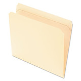 Reinforced Top File Folders, Straight Tab, Letter Size, Manila, 100/box