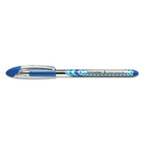 Schneider Slider Stick Ballpoint Pen, 0.8mm, Blue Ink, Blue/silver Barrel, 10/box