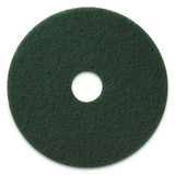 Scrubbing Pads, 17" Diameter, Green, 5/ct