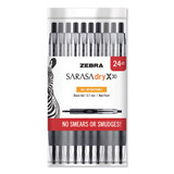 Sarasa Dry Gel X30 Retractable Gel Pen, Medium 0.7mm, Blue Ink/barrel, Dozen