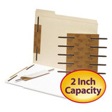 Reinforced Self-adhesive Fasteners, 2" Capacity, 2.75" Center To Center, Brown, 100/box