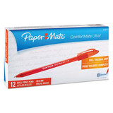 Comfortmate Ultra Stick Ballpoint Pen, Medium 1mm, Red Ink/barrel, Dozen