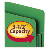 Poly Drop Front File Pockets, 3.5" Expansion, 4 Sections, Letter Size, Assorted, 4/box