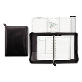 Recycled Bonded Leather Starter Set, 8 1/2 X 5 1/2, Black Cover