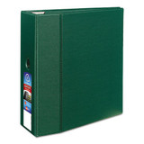 Heavy-duty Non-view Binder With Durahinge, Locking One Touch Ezd Rings And Thumb Notch, 3 Rings, 5" Capacity, 11 X 8.5, Green