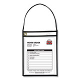 1-pocket Shop Ticket Holder W/strap, Black Stitching, 75-sheet, 9 X 12, 15/box