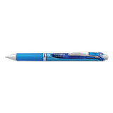 Energel Rtx Retractable Gel Pen, Fine 0.5mm, Blue Ink, White/blue Barrel