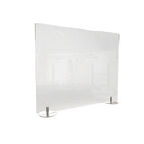 Desktop Free Standing Plastic Protection Screen, 23.75 X 5 X 29, Clear