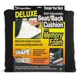 Deluxe Seat/back Cushion With Memory Foam, 17w X 2.75d X 17.5h, Black