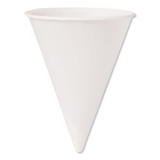Bare Treated Paper Cone Water Cups, 4 1/4 Oz., White, 200/bag