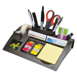 Notes Dispenser With Weighted Base, Plastic, 10 1/4" X 6 3/4" X 2 3/4", Black