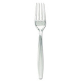 Plastic Cutlery, Forks, Heavyweight, Clear, 1,000/carton