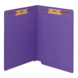 Watershed/cutless End Tab 2-fastener Folders, Straight Tab, Letter Size, Purple, 50/box