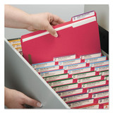 Top Tab Colored 2-fastener Folders, 1/3-cut Tabs, Legal Size, Red, 50/box